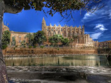 Palma de Mallorca Foto mit HDR Filter - Kathedrale , Paseo de Born.
