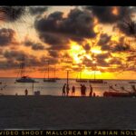 Sonnenuntergang am Strand von Santa Ponsa auf Mallorca
